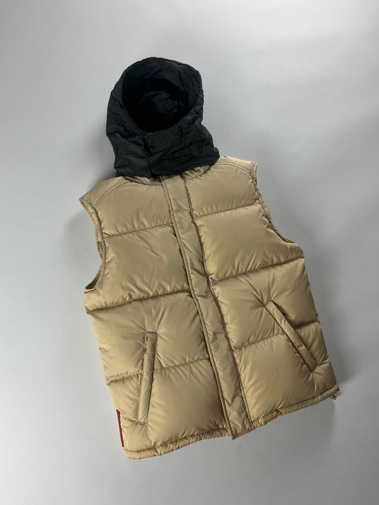 Prada Linea Rossa Cream Puffer Vest - M