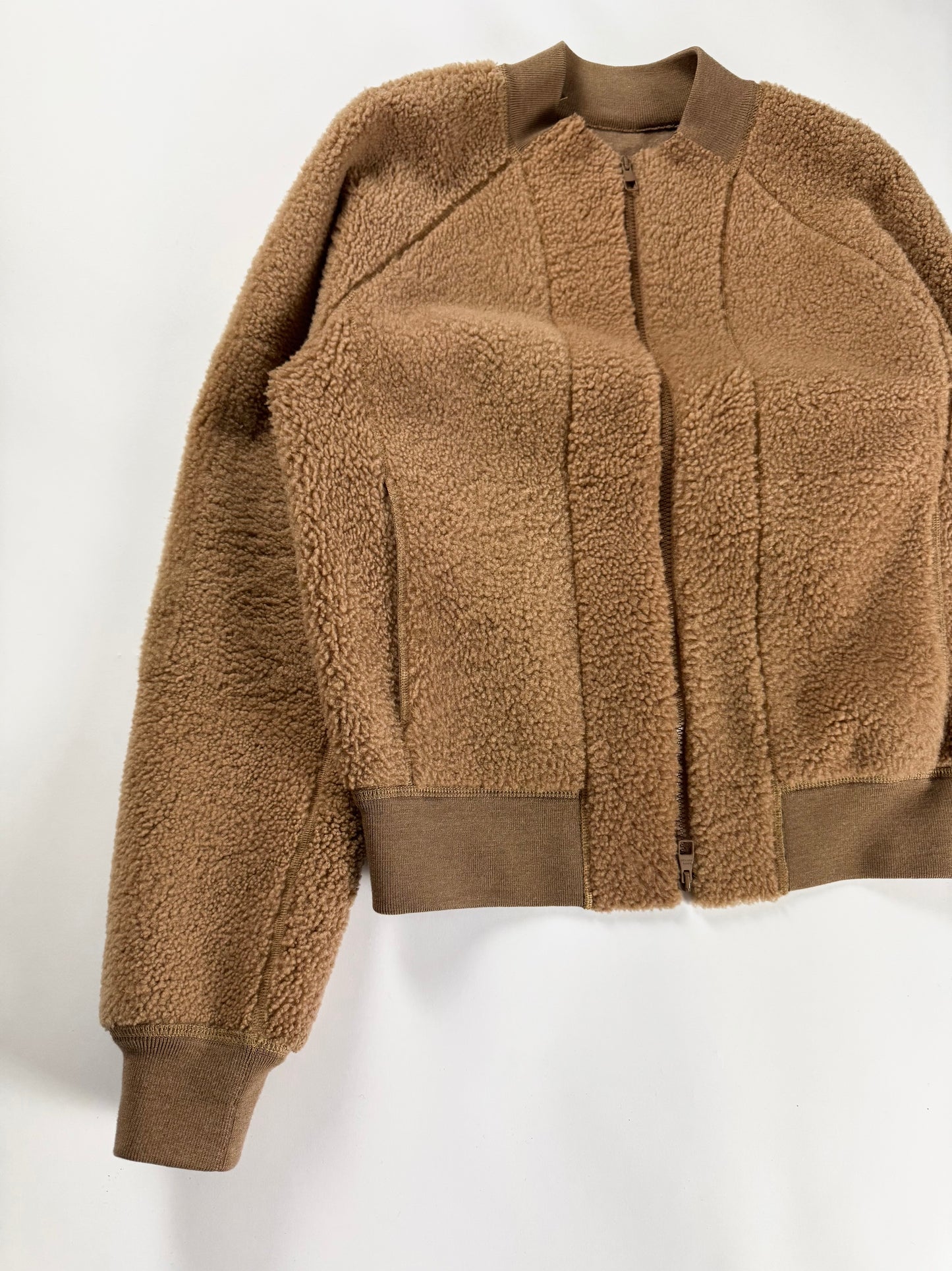 Louis Vuitton Sample Fluffy Camel Teddy Bomber Jacket FW 2018 - M