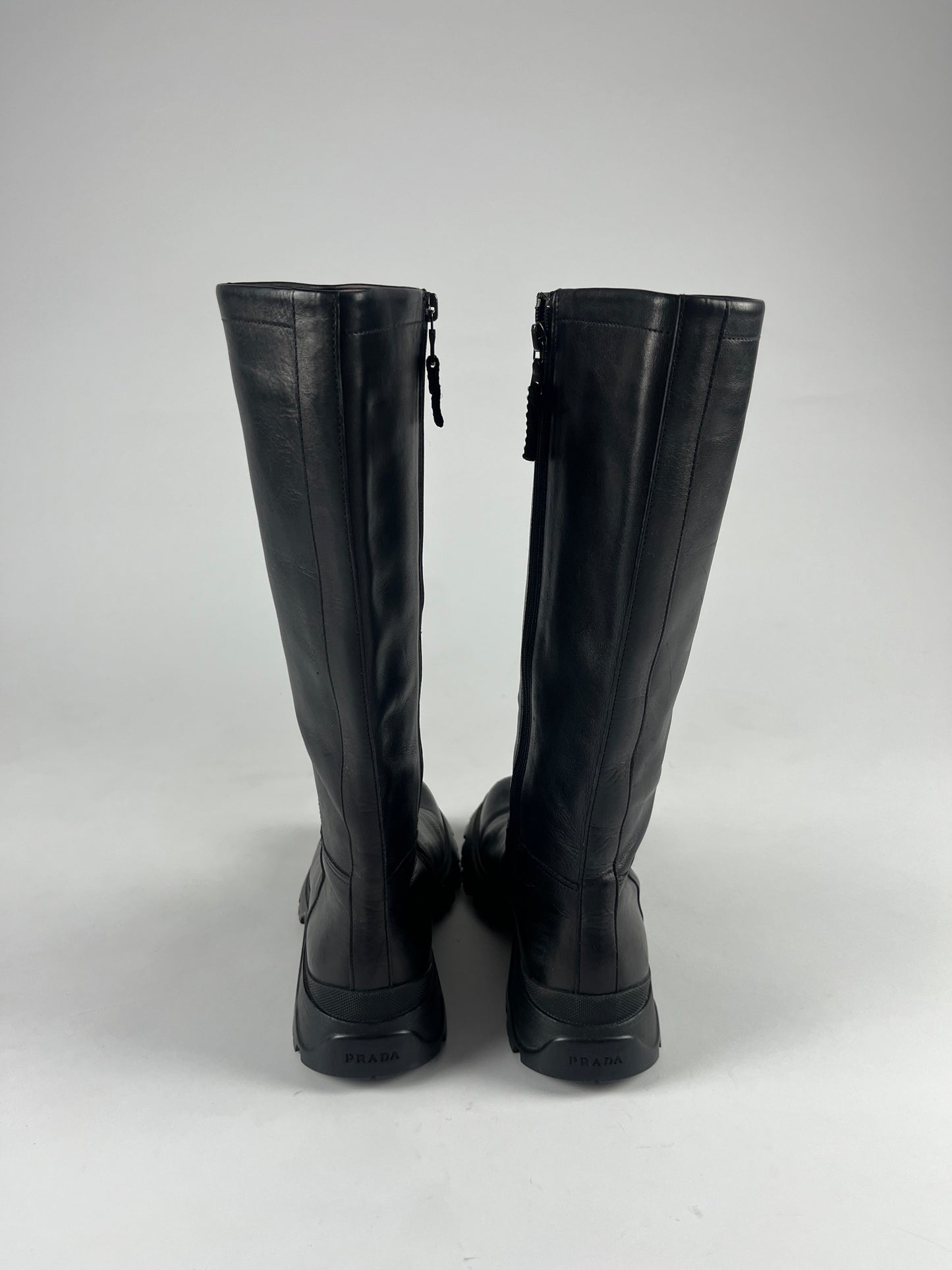 Prada Premium Leather Combats Boots FW 2003 - 36,5 IT/37,5 EU
