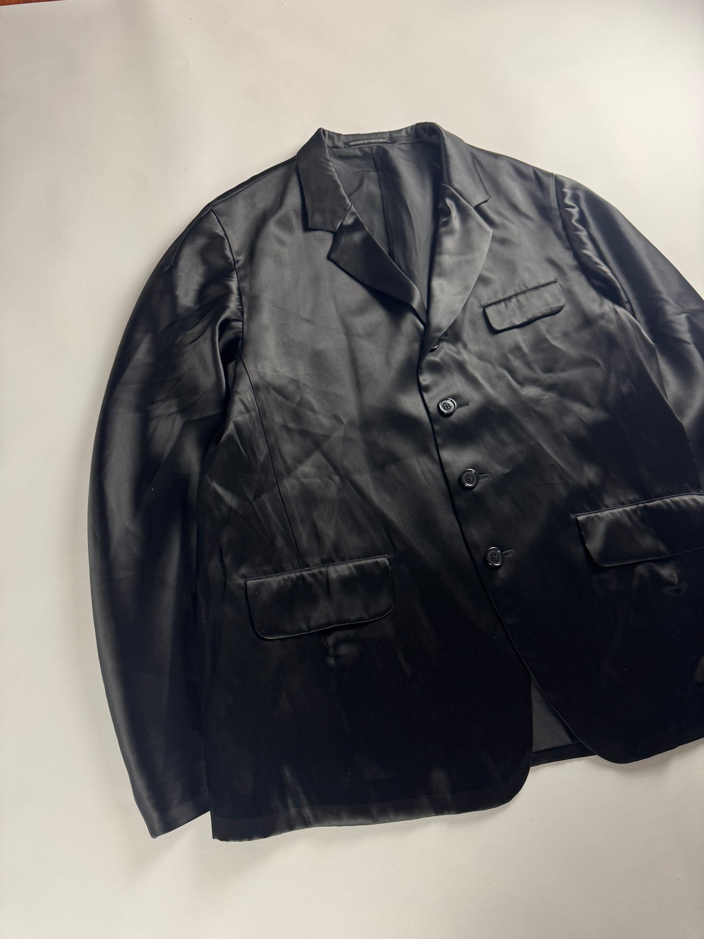 Yohji Yamamoto Pour Homme and Lustrous Night Drapey Satin Effect Blazer FW 1997 - M