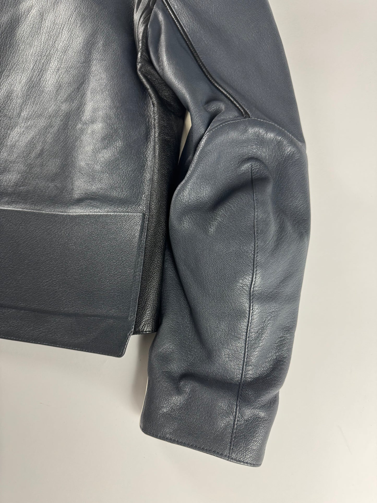 Gucci Sample Alexandro Michele Elbows & Shoulders Strong Pads Leather Biker Jacket FW 2023 - M