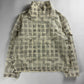 Hermès Sample Soft Ivory Plaid Turtleneck Half Zip Jacket SS 2020 - M