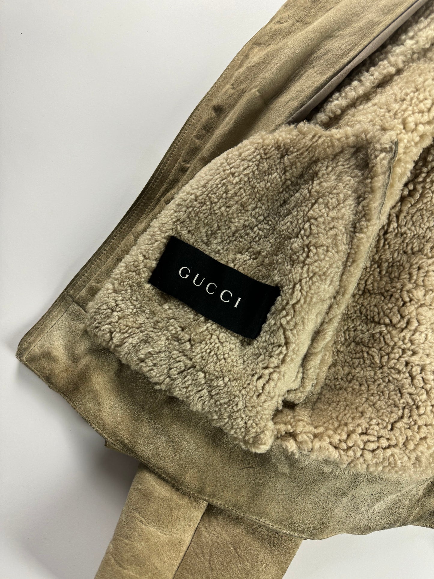 Gucci Tom Ford Aviator Thick Shearling Jacket FW 2002 - M