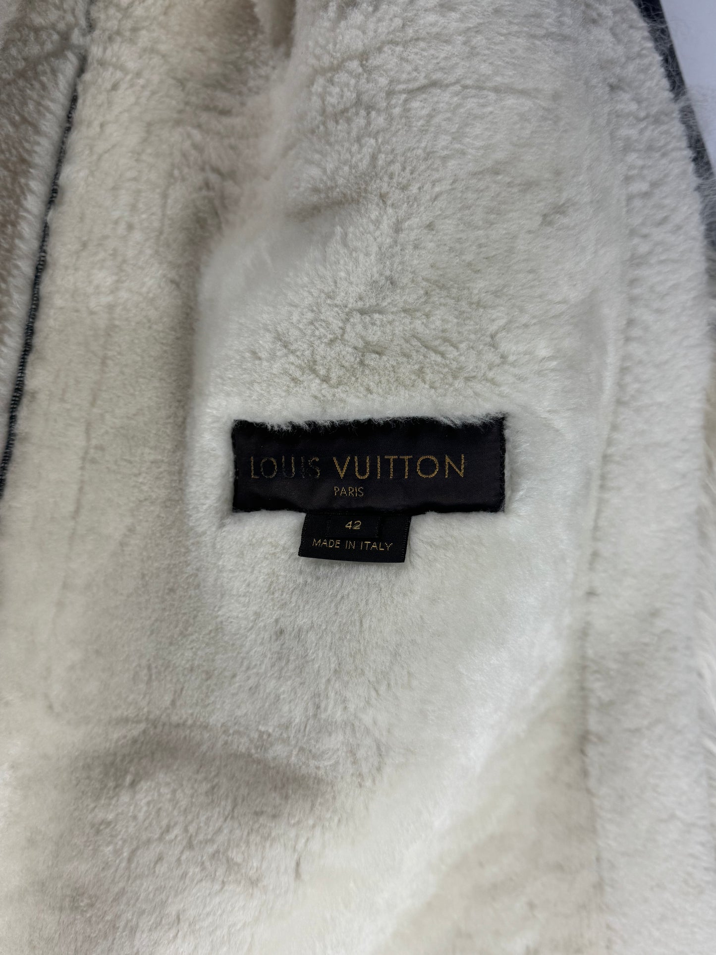 Louis Vuitton Nicolas Ghesquière Shearling Fur Trimmed Coat FW 2015 - S