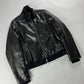 Prada Black Leather Bomber Jacket - L