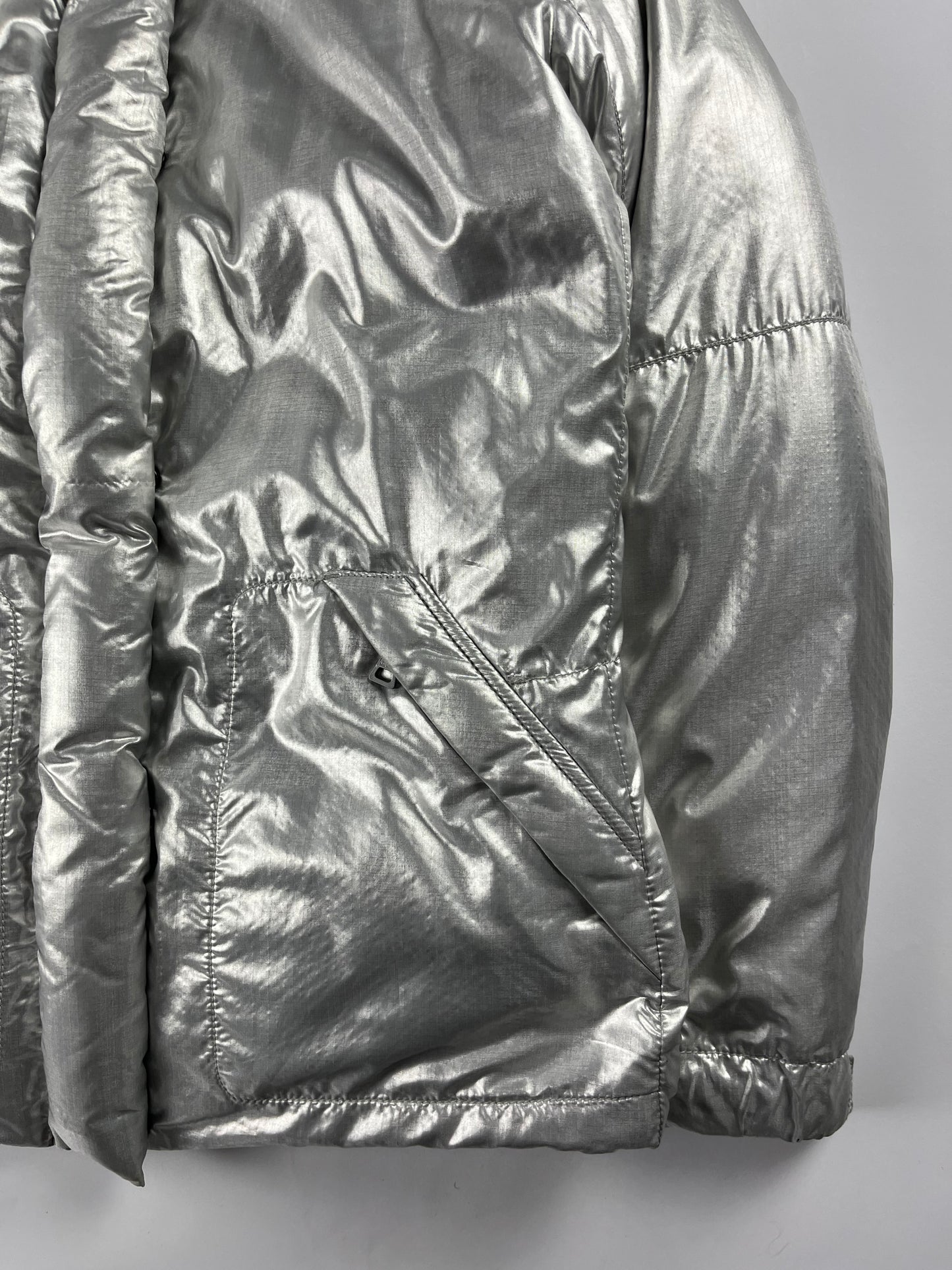 Prada Silver Astro Puffer Jacket FW 2006 - S