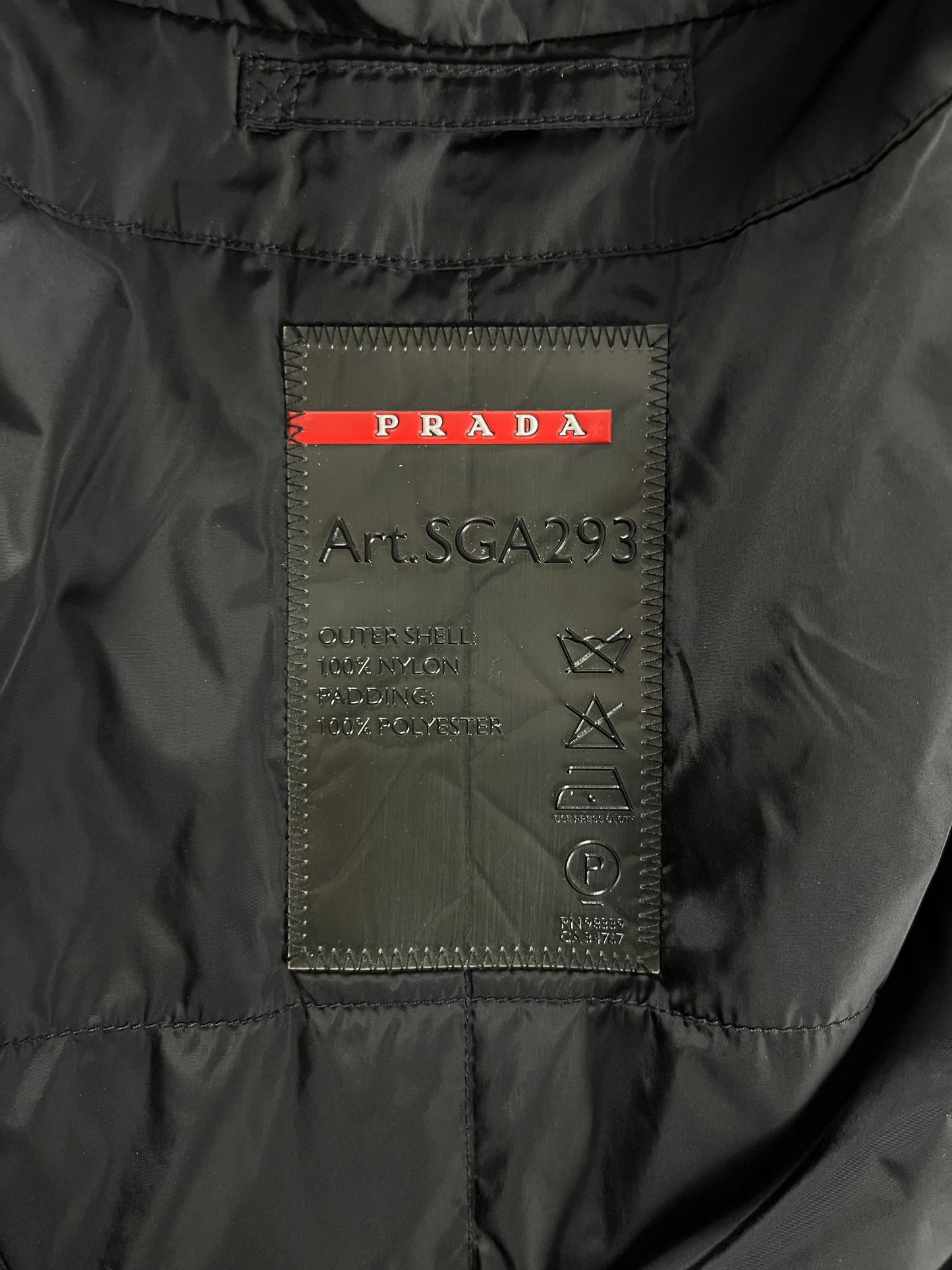 Prada Linea Rossa Black Down Jacket FW 2009 - L