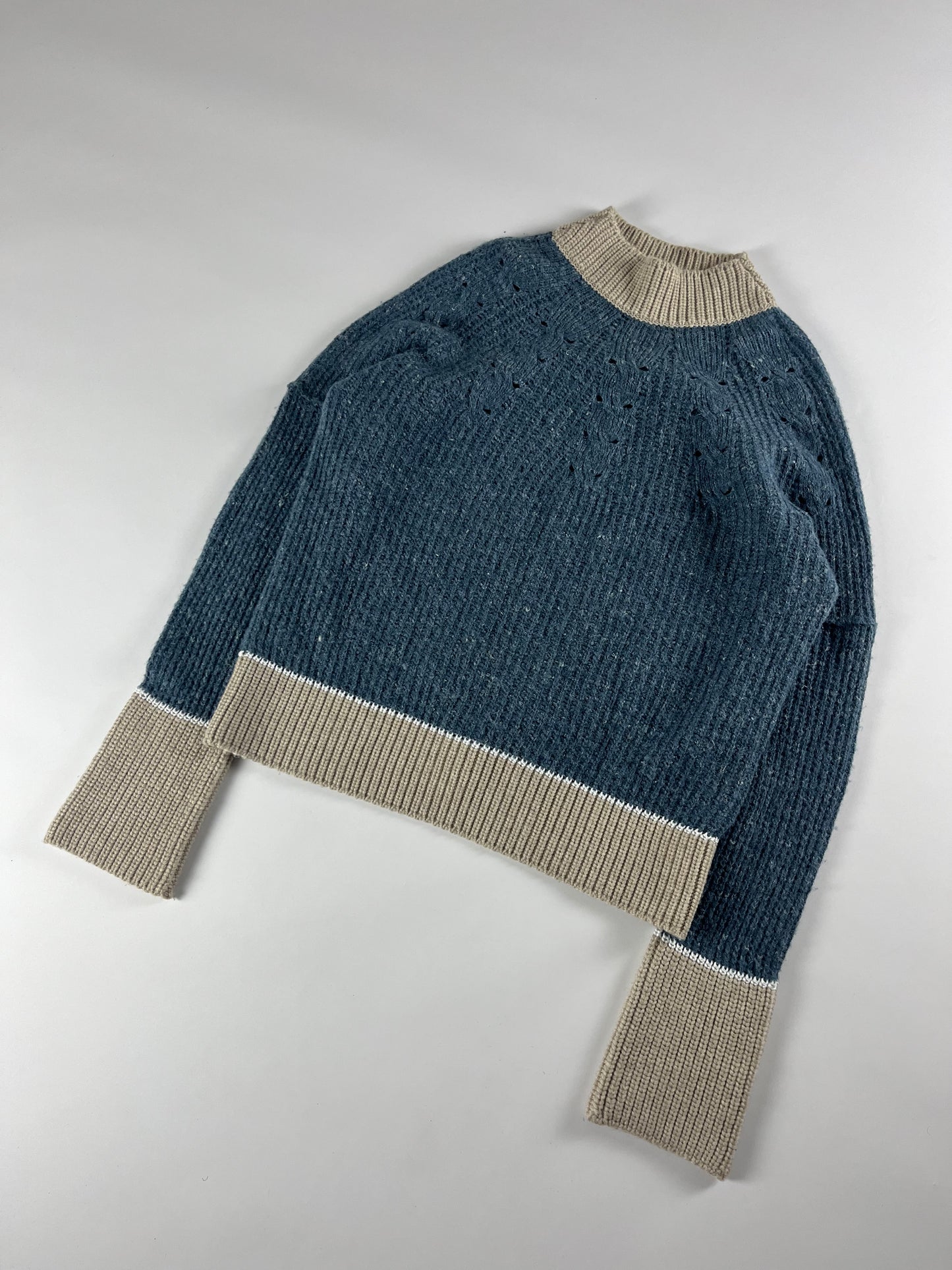 Jacquemus Blue Ivory Jumper Knitwear FW 2017 - M