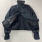 Prada Funnel Collar Denim Cuffed Moto Jacket 2000s - S