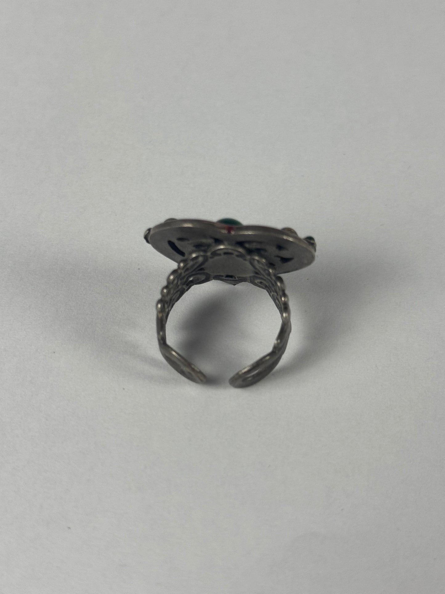 Jean Paul Gaultier Love & Death Adjustable Heart Ring 1990s - OS