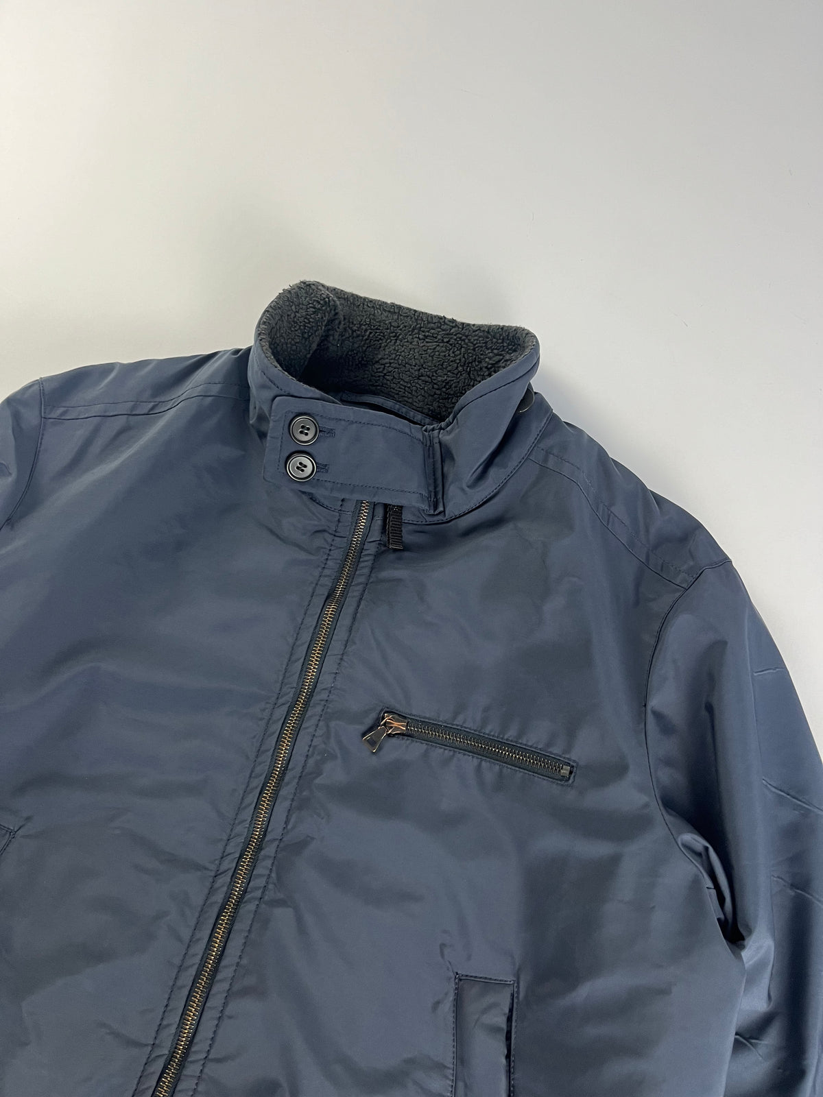 Prada Linea Rossa Blue Officer Bomber jacket FW 2007 - XL