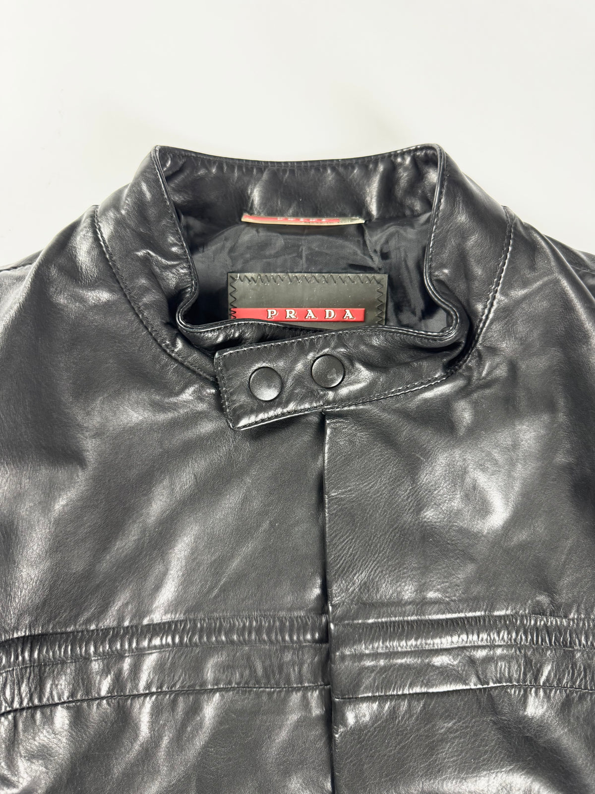 Prada Milano Black Leather Motorcycle Jacket FW 2007 - M