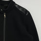 Prada Wool Zipper Leather Shoulders Jacket FW 2011 - M