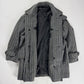 Prada Grey Houndstooth Patch Pockets Wool Oversized Coat FW 2003 - L