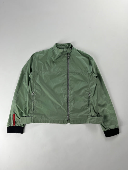 Prada Linea Rossa Technical Nylon Asymmetrical Zip Jacket SS 2000 - S