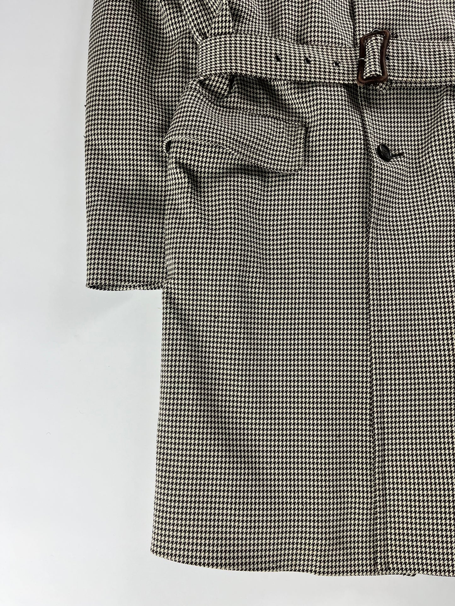 Prada Grey Striped Minimalist Belted Coat FW 2000 - L