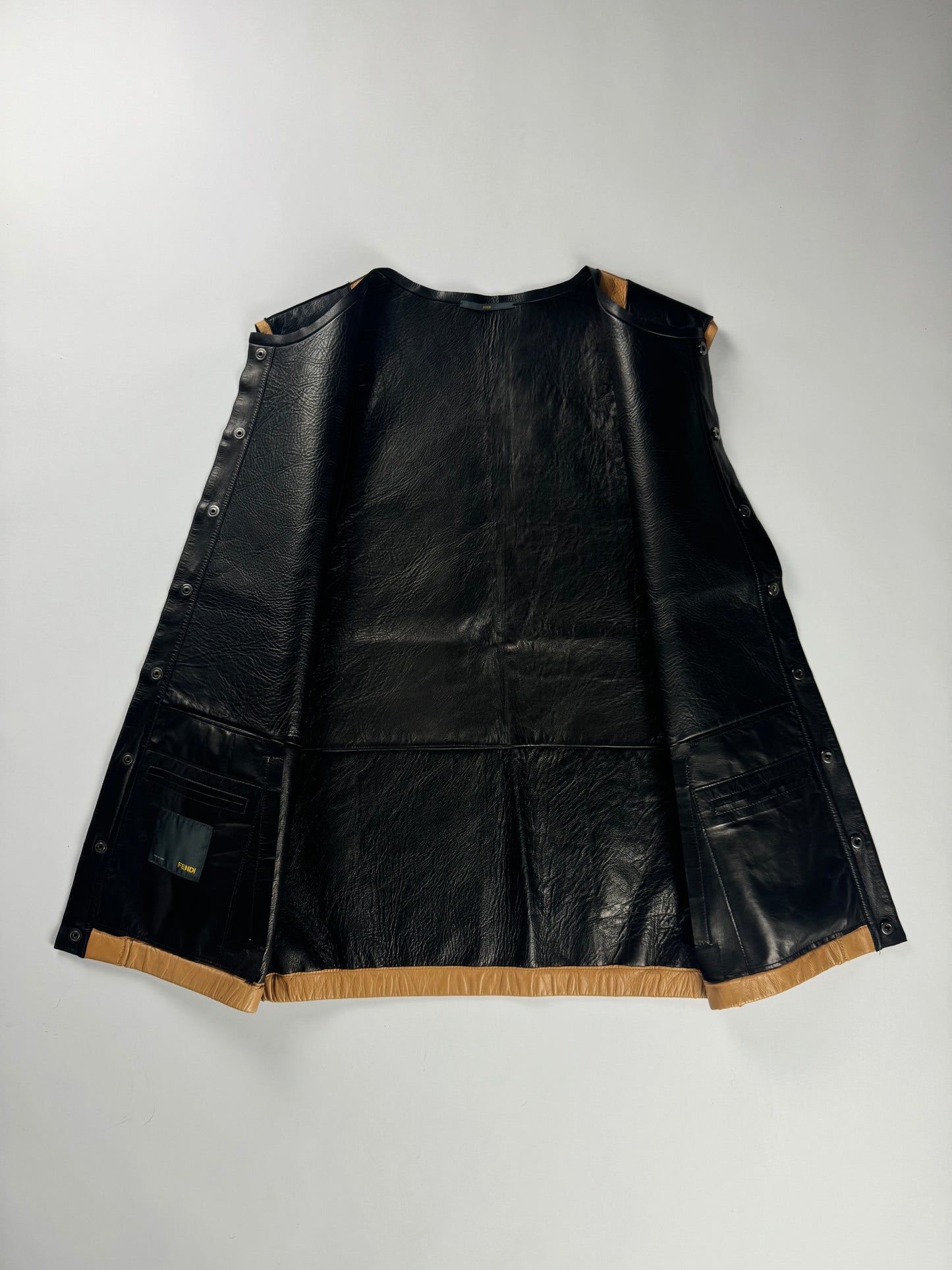 Fendi Sample Roma Racer Leather Layer Gilet SS 2013 - M