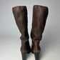 Prada Brown Premium Leather Tightenable Boots - 42,5 EU