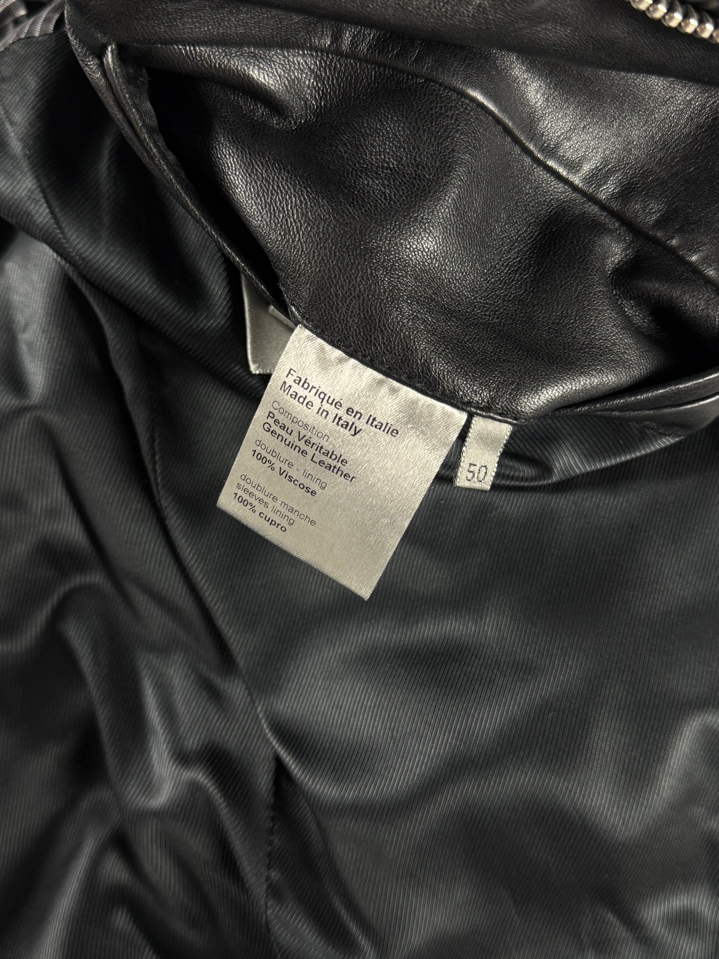 Dior Homme Dark Aviator Leather Trucker Jacket SS 2008 - M