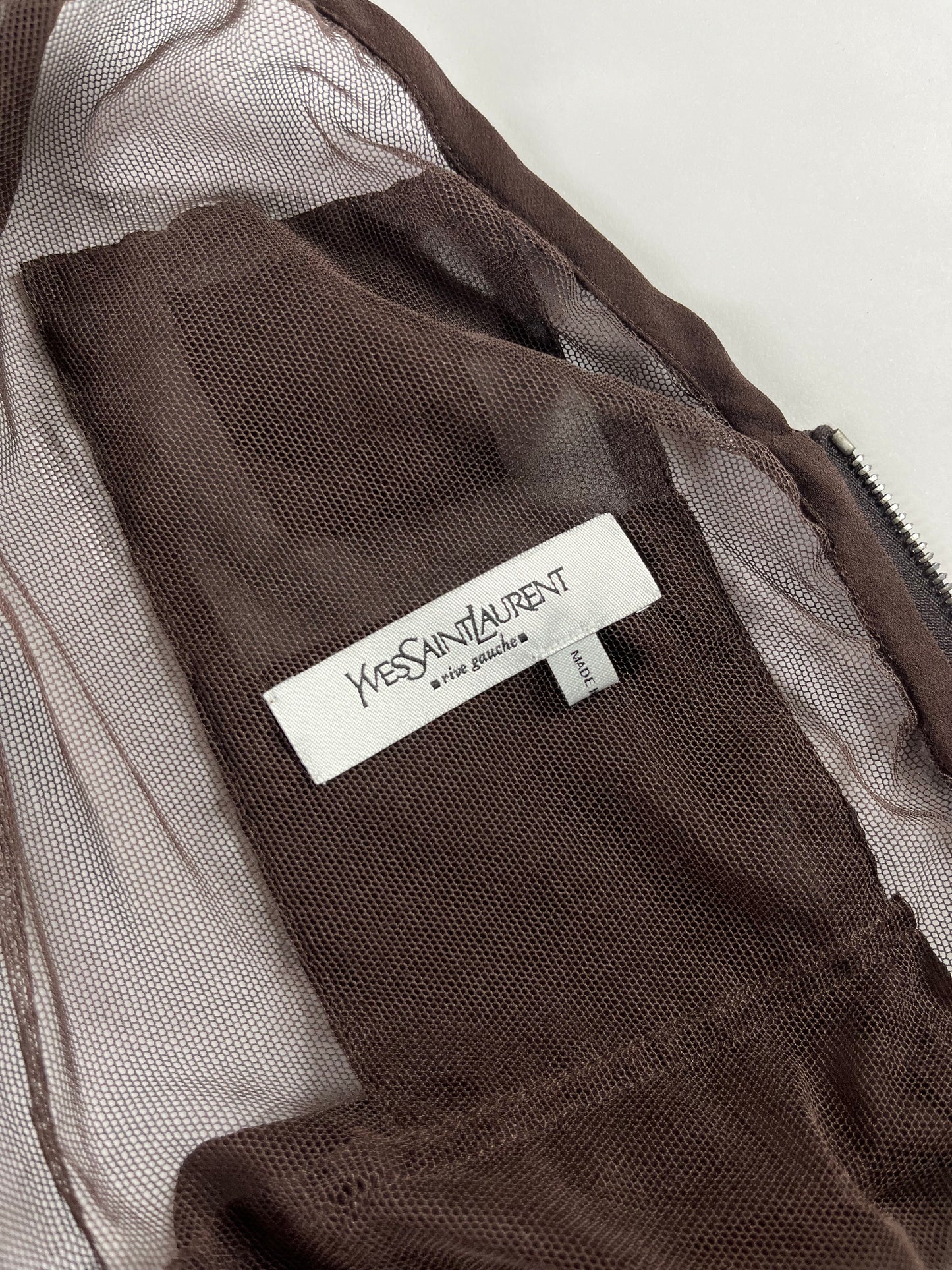 Yves Saint Laurent Tom Ford Brown Silk Cargo Vest SS 2002 - S