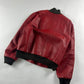 Prada Premium Red Leather Bomber Jacket FW 2000 - L