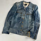 Fendi Blue Leather Belted Jacket 1990s - S