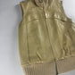 Louis Vuitton Cream Leather Ribbed Knit Collar Vest 2000s - XS