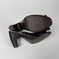 Miu Miu Aubergine Crocodile Embossed Leather Peep Toe Slingback Block Heel Pumps 2000s - 38,5 IT/39 EU