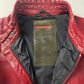 Prada Padded Elbows Red Leather Motor Jacket SS 2000 - M