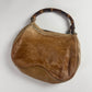 Gucci Bamboo Handle Hobo Camel Pony Hair Bag 1990s - OS