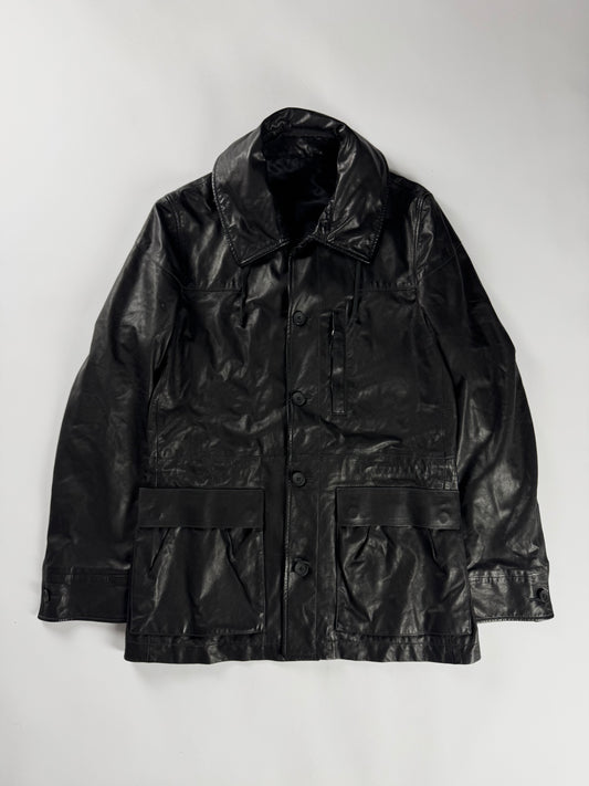Louis Vuitton Sample Superfino Leather Convertible Hooded Coat SS 2011 - M