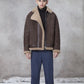 Louis Vuitton Sample Military Olive Shearling Leather Trimmed Bomber Jacket FW 2018 - M