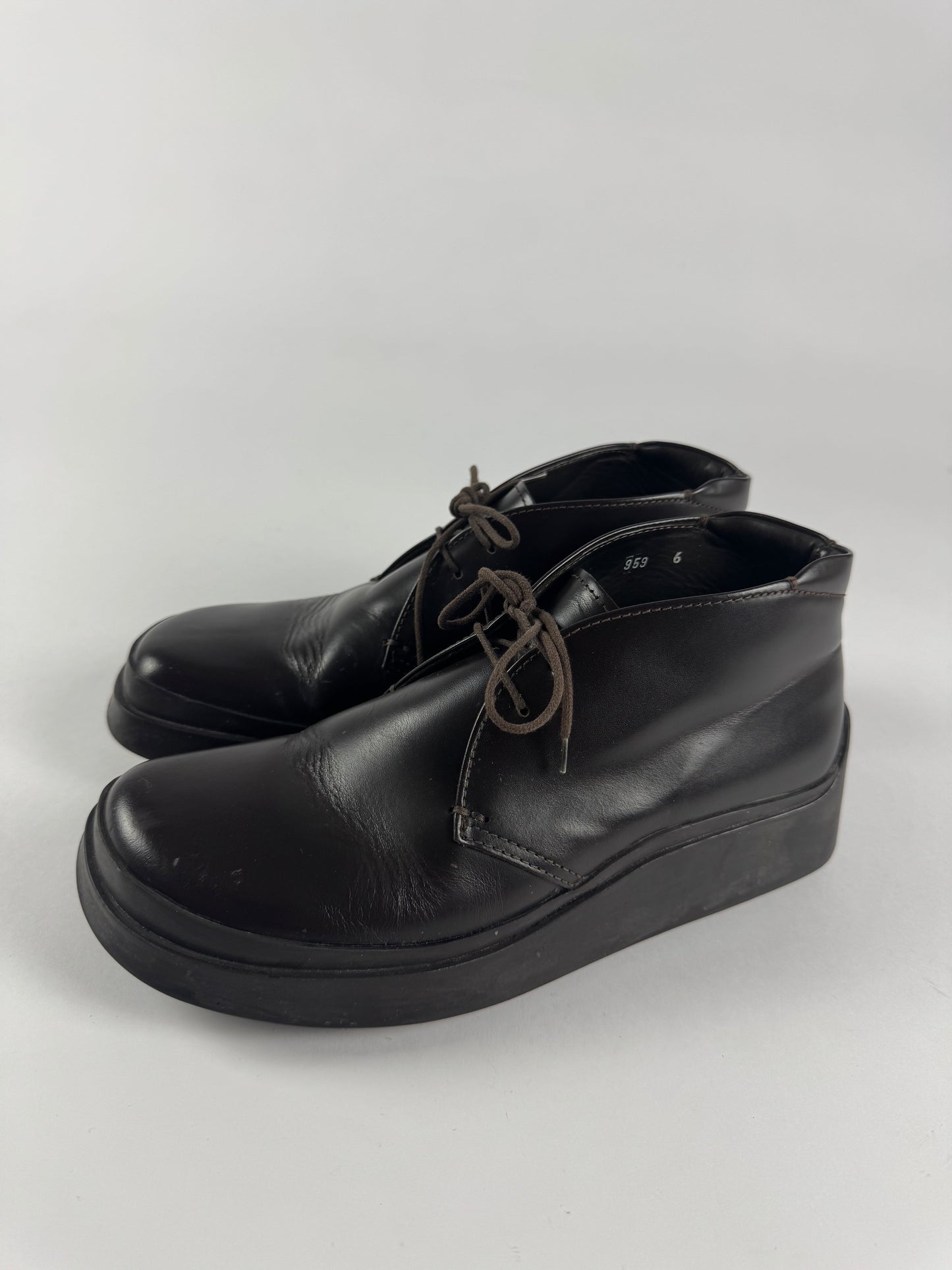Prada Leather Platform Laced Loafers FW 1999 - 41 EU