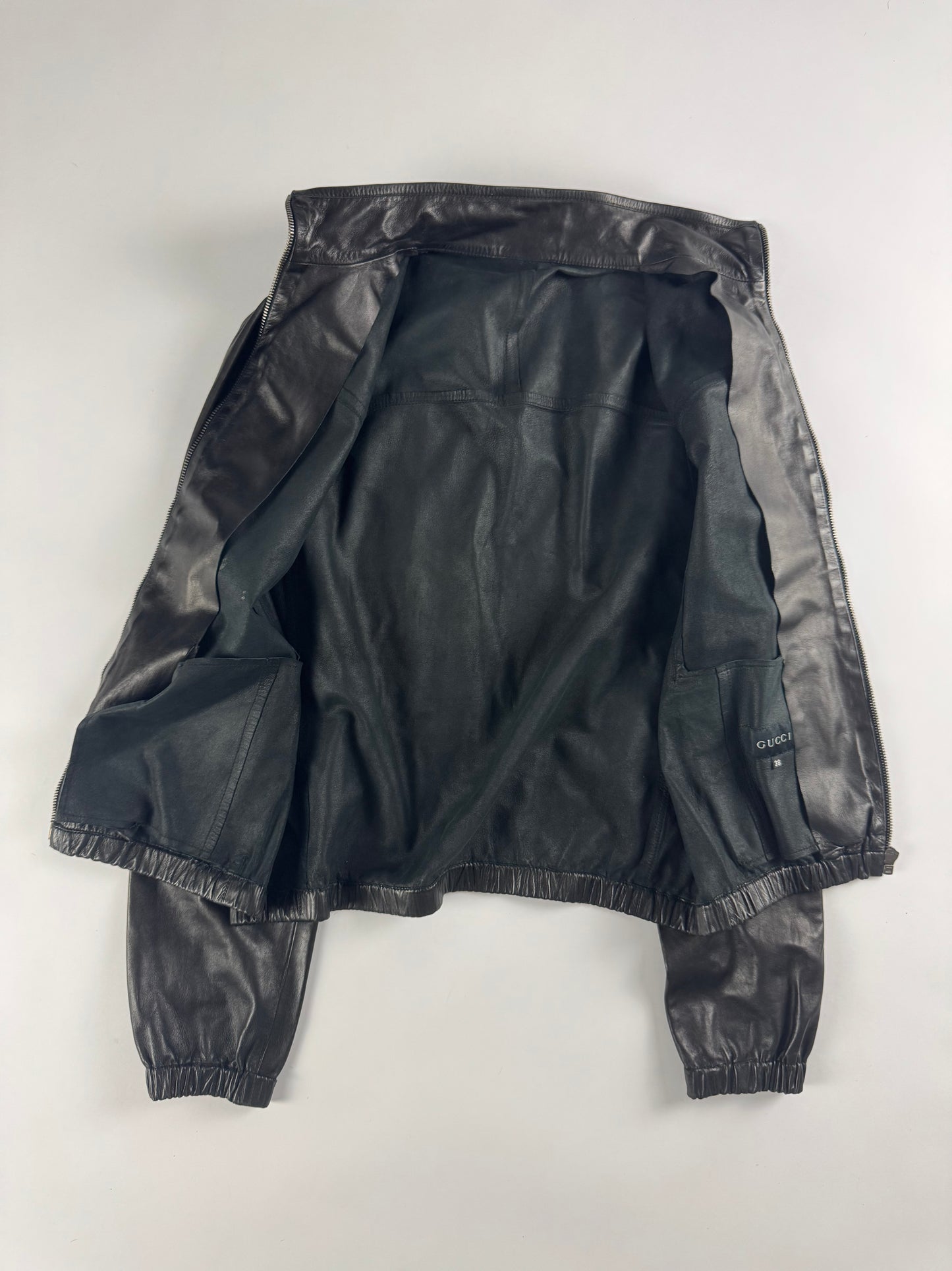 Gucci Tom Ford Light Leather Bomber Jacket SS 2000 - XS