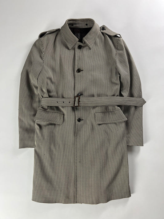 Prada Grey Striped Minimalist Belted Coat FW 2000 - L