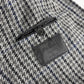 Prada Grey Houndstooth Patch Pockets Wool Oversized Coat FW 2003 - L