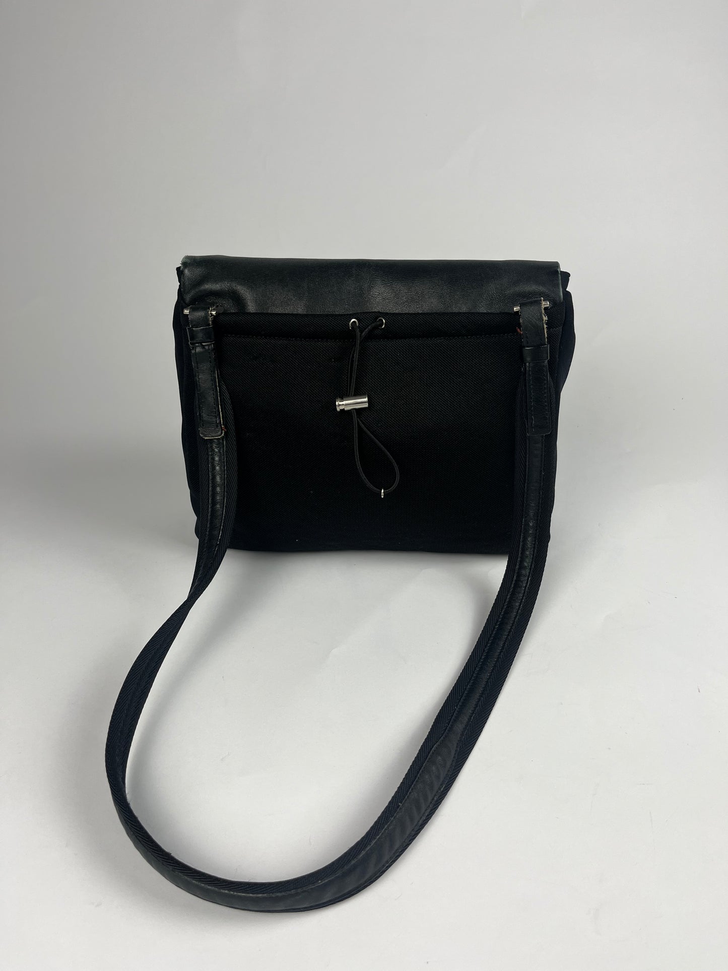 Prada Black Leather Strapped Bag FW 1999 - OS