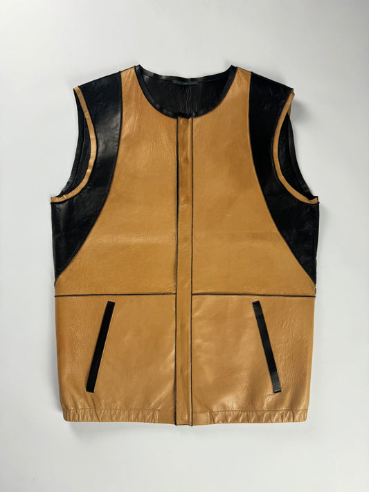 Fendi Sample Roma Racer Leather Layer Gilet SS 2013 - M