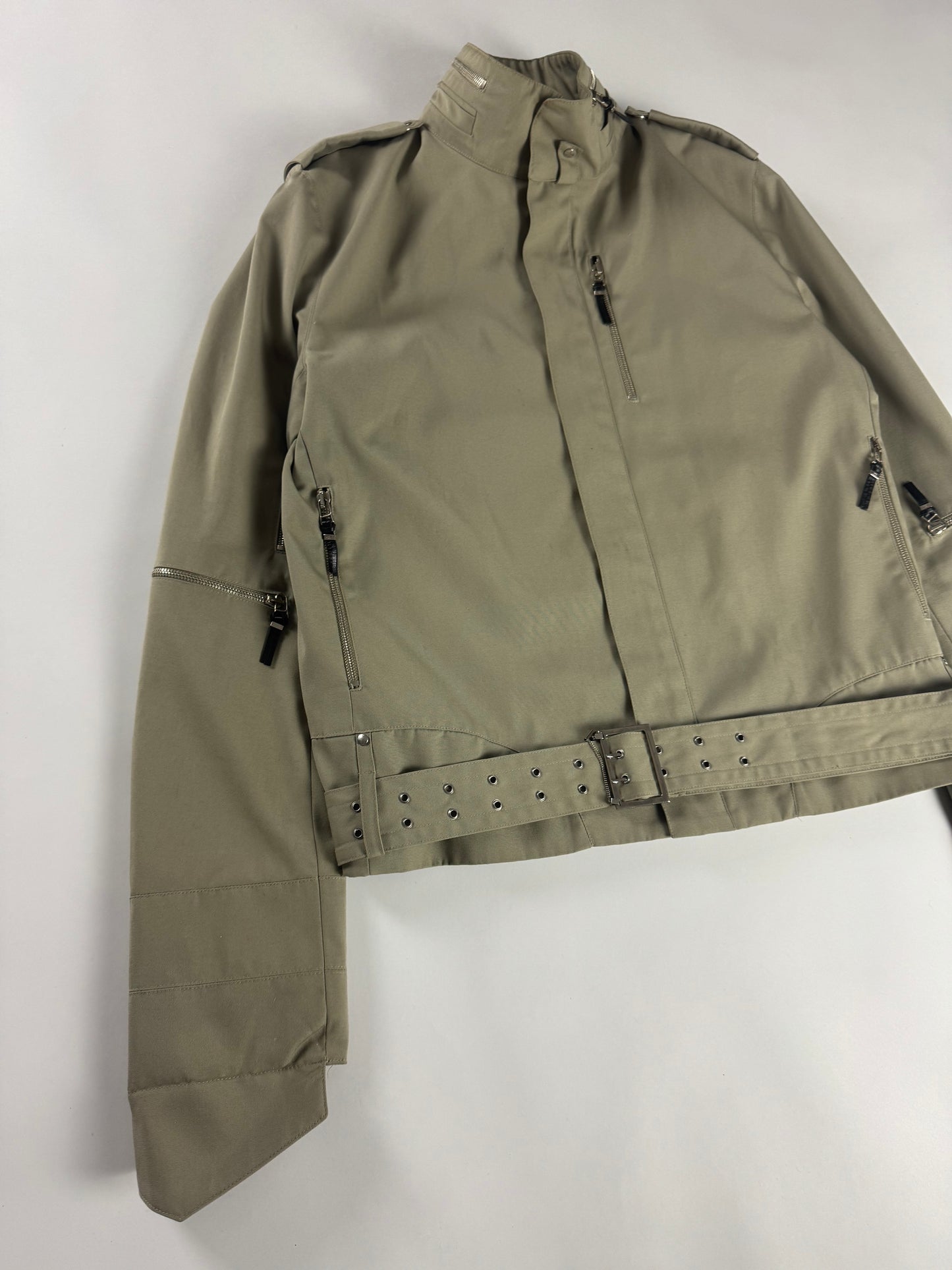 Dior Homme "Follow Me" Sand Belted Zipped Jacket SS 2003 - L