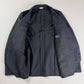 Comme des Garçons Homme Plus Dark Grey Pinstripe Peak Lapel Extended Double Button Cuff Wool Blazer Jacket FW 2019 - S