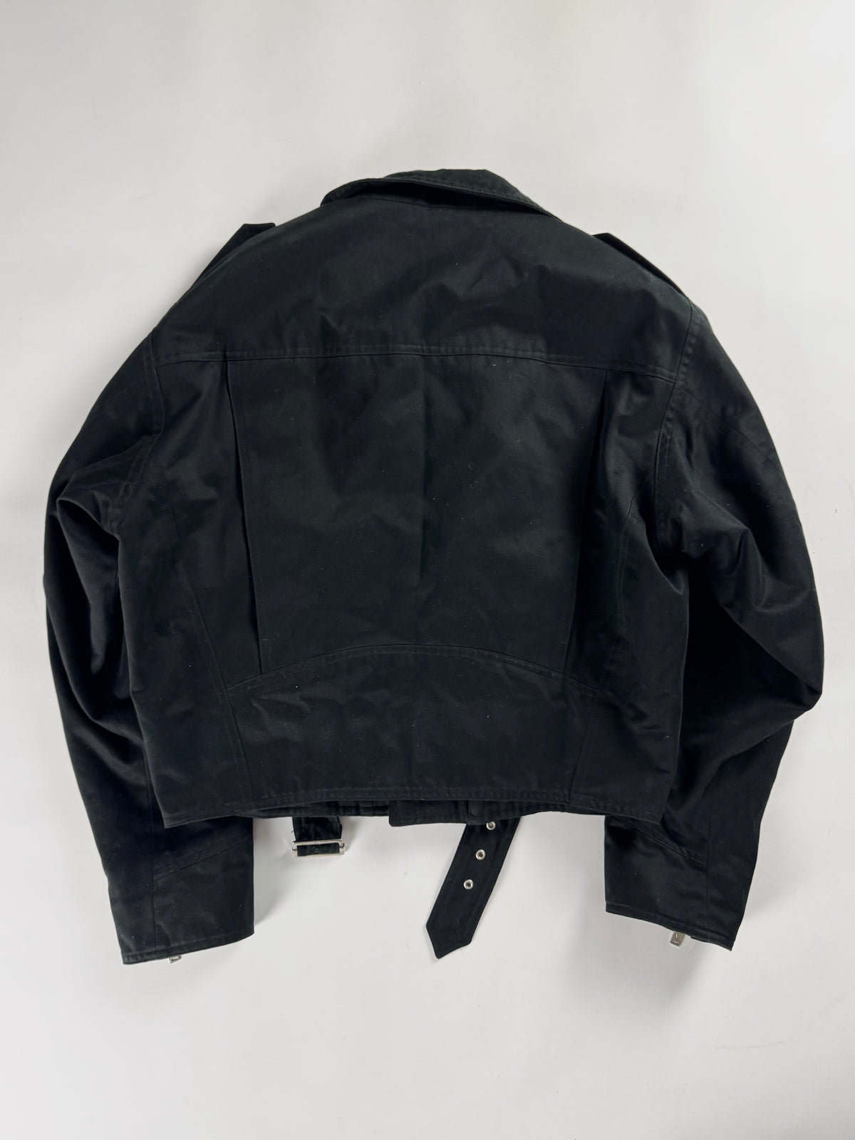 Louis Vuitton Black Cotton Asymmetrical Zipper Perfecto Jacket 2000s - M