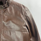 Givenchy Brown Leather Removable Collar Bomber Jacket FW 2006 - L