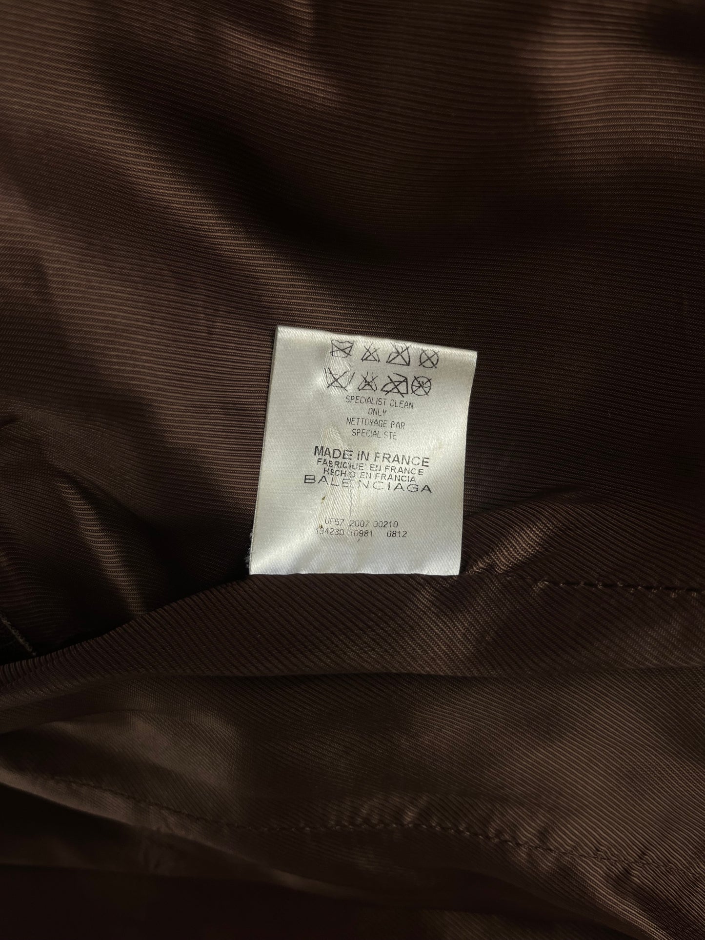 Balenciaga Brown Leather Bomber Jacket SS 2008 - M