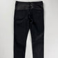 Prada Skinny Black Waist Paneled Leather Pants 2000s - 31 US