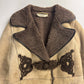 Prada Shearling Embroidered Frog Closure Sheepskin Collar Coat FW 2005 - S