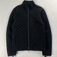 Prada Linea Rossa Black Oblique Quilted Nylon Zipper Jacket FW 2001 - M