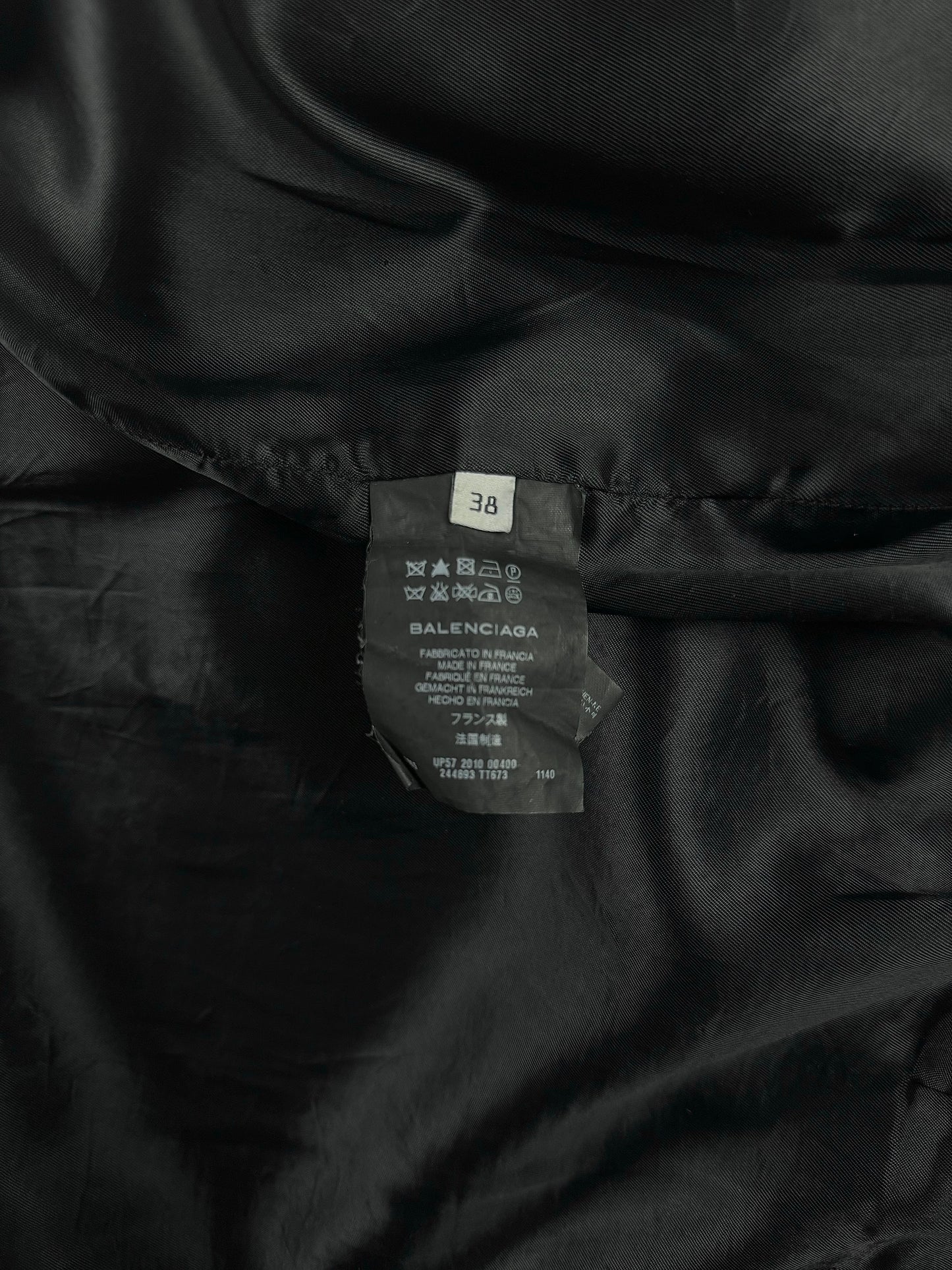 Balenciaga Nicolas Ghesquière Perforated Leather Bomber Jacket Pre Fall 2010 - XS