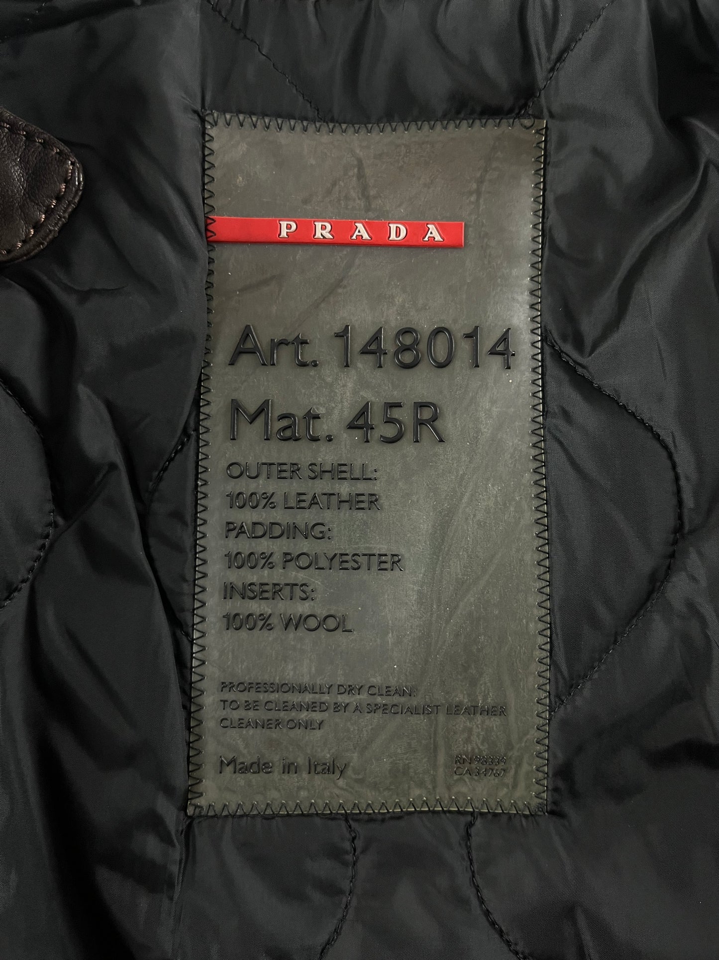 Prada Brown Leather Motor Jacket 2000s - XS