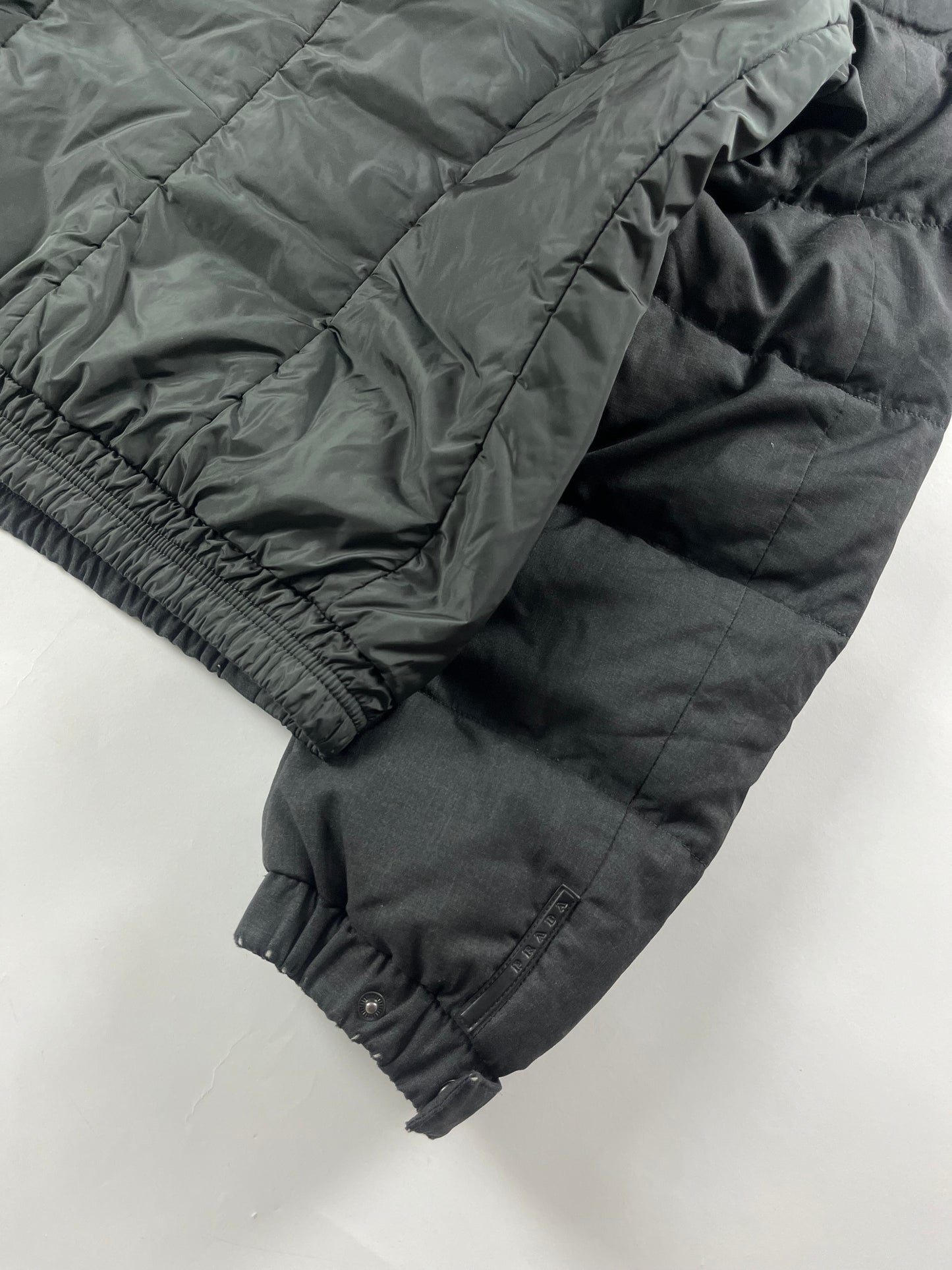 Prada Grey Nylon Puffer Jacket FW 2010 - L