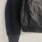 Louis Vuitton Sample Black Wool Sleeves Epi Leather Bomber Jacket Pre Fall 2013 - M